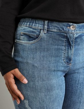 Samoon Stretch-Jeans 5-Pocket Jeans Betty mit Saumaufschlag