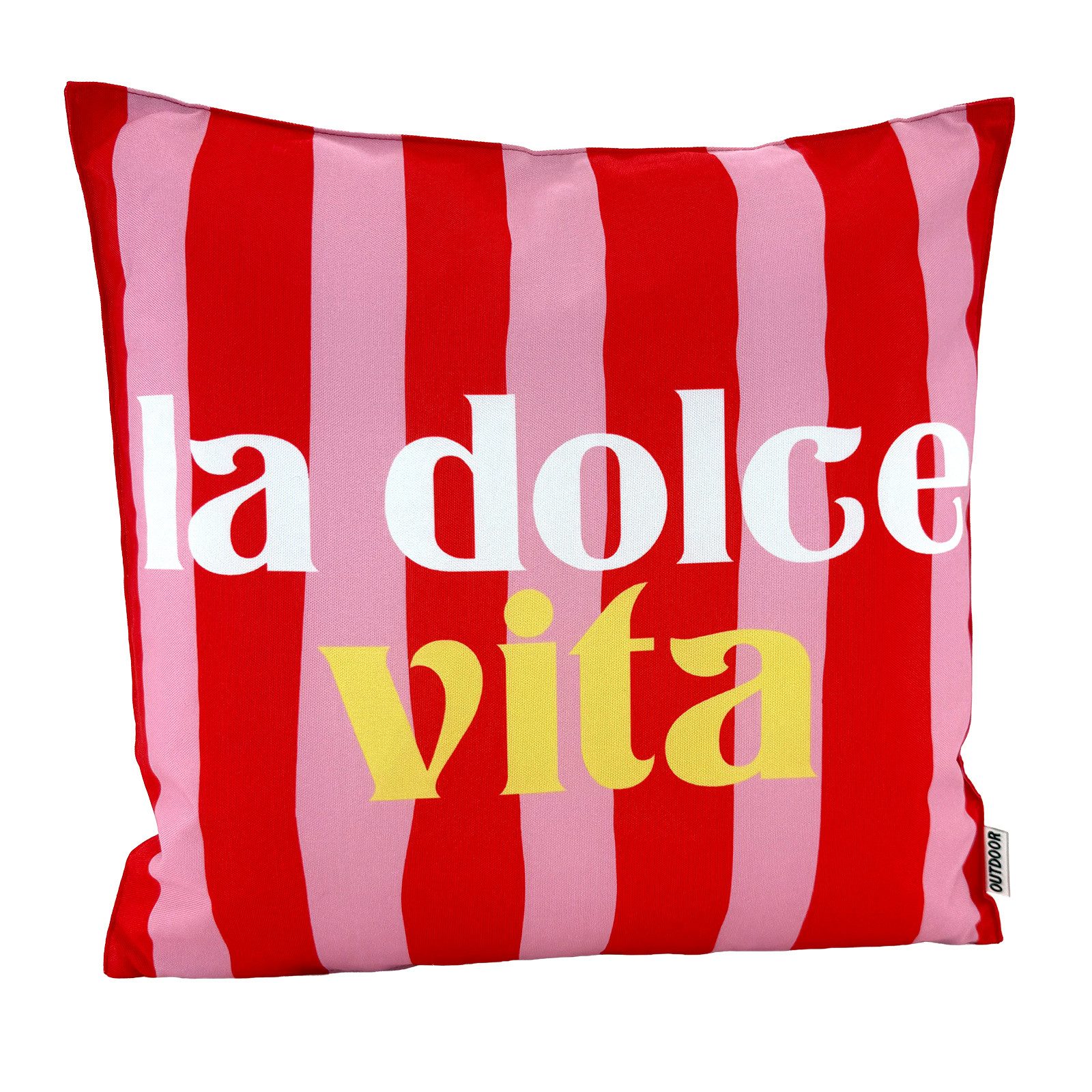 heimtexland Dekokissen Outdoor Garten Deko Kissen Outdoorkissen bedruckt, Lotus Effekt, schmutz- und wasserabweisend, inkl. Füllung