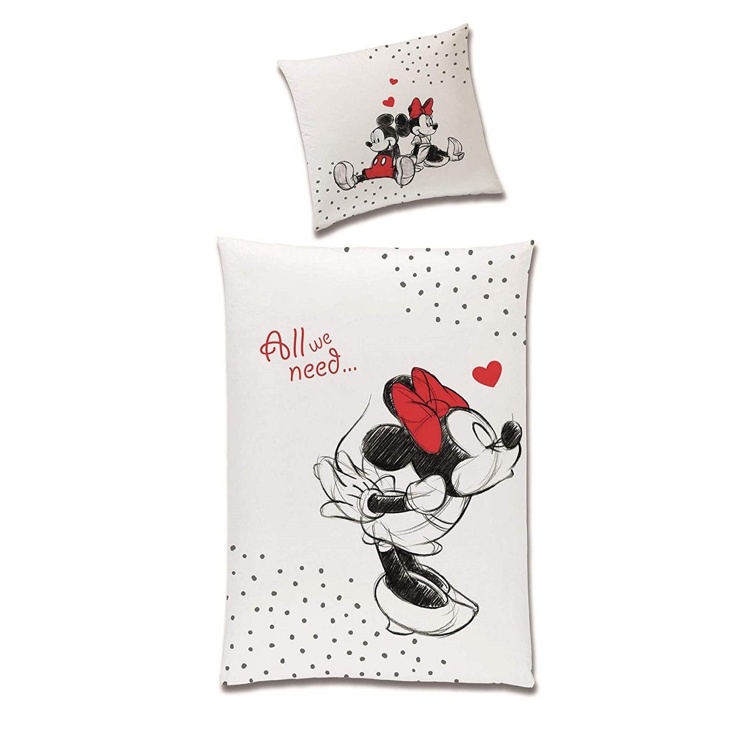 Familando Partnerbettwäsche Mickey & Minnie Mouse günstig online kaufen