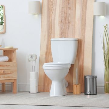 relaxdays Toilettenpapierhalter Silikon Toilettenbürste