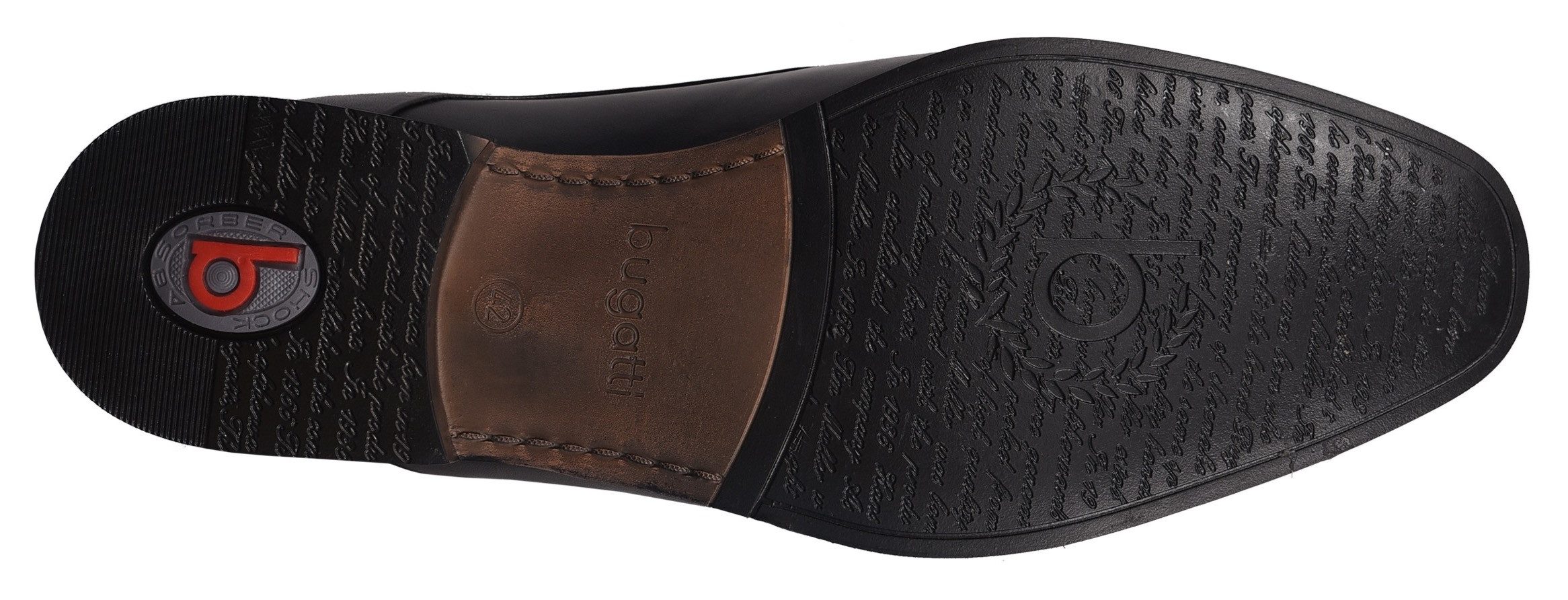 bugatti Schnürschuh, Blockabsatz, Abendschuh, Businessschuh, Festtagsschuh, Logoprägung