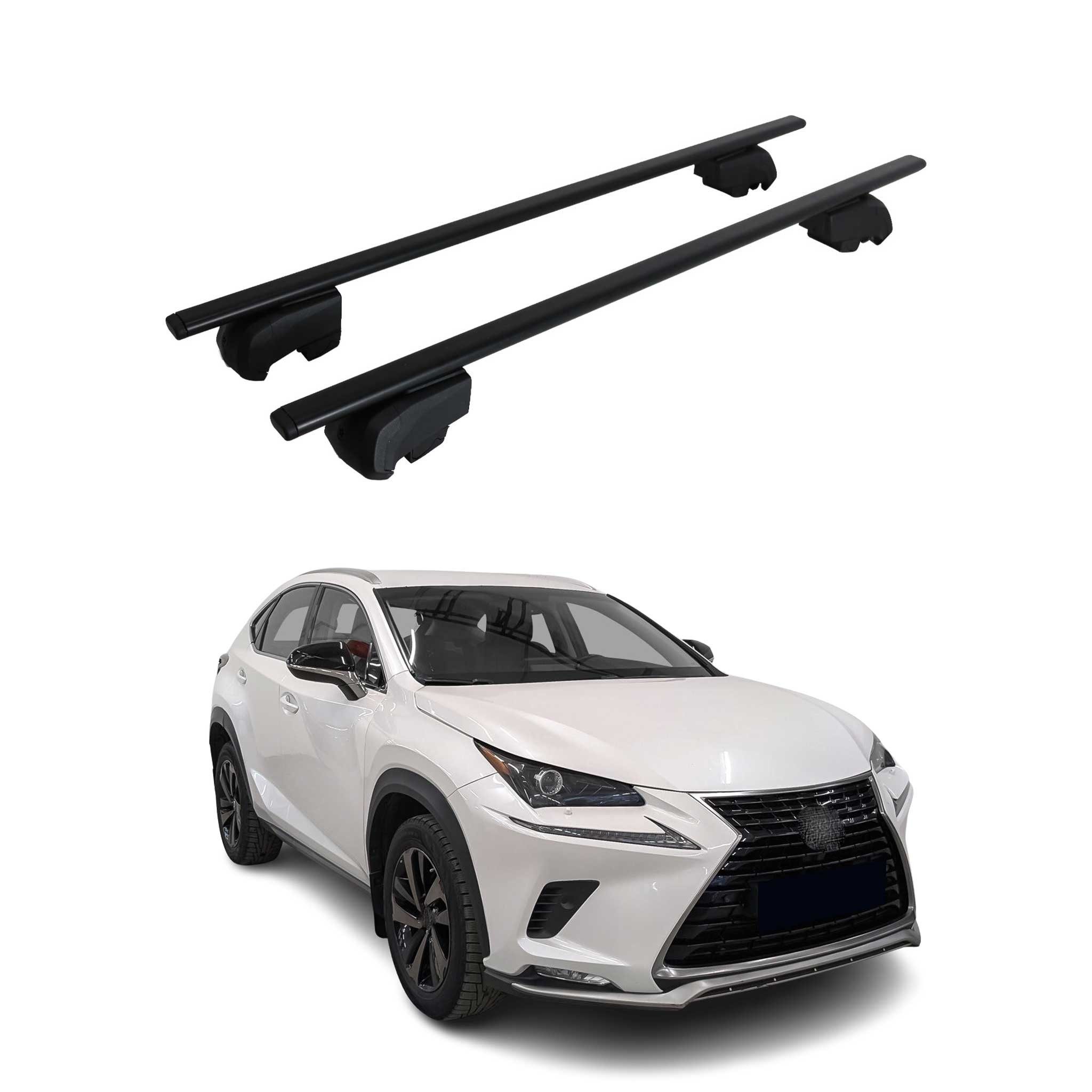 OMAC Dachträger Grundtäger für Lexus NX AZ10 2014-2021 75kg Metall Schwarz 2 tlg (2-St), Wasserbeständig,Abnehmbar,Multifunktional,Leichtgewichtig