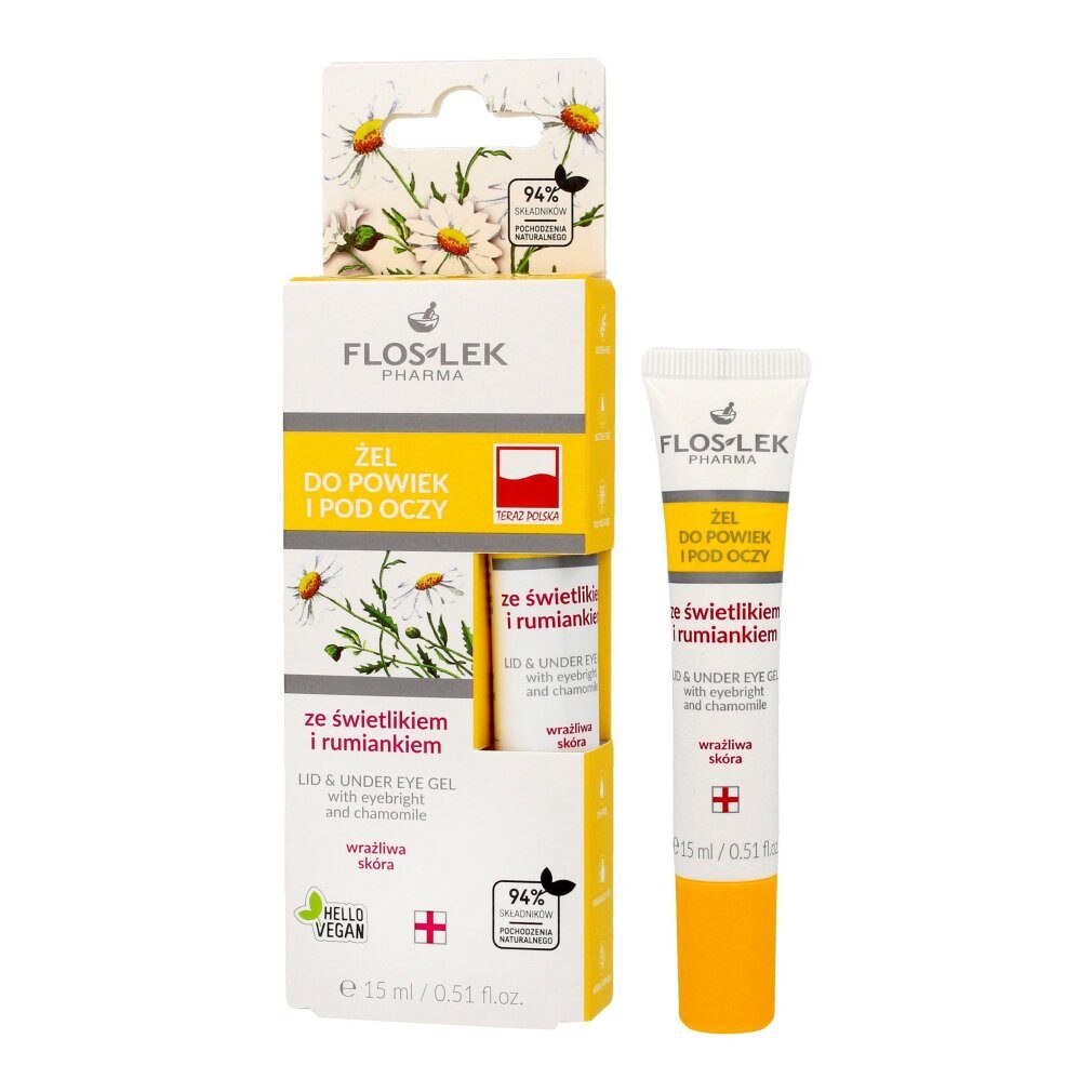 Floslek Körperpflegemittel FLOSLEK Pharma Lid- & Unteraugengel mit Augentrost und Kamille
