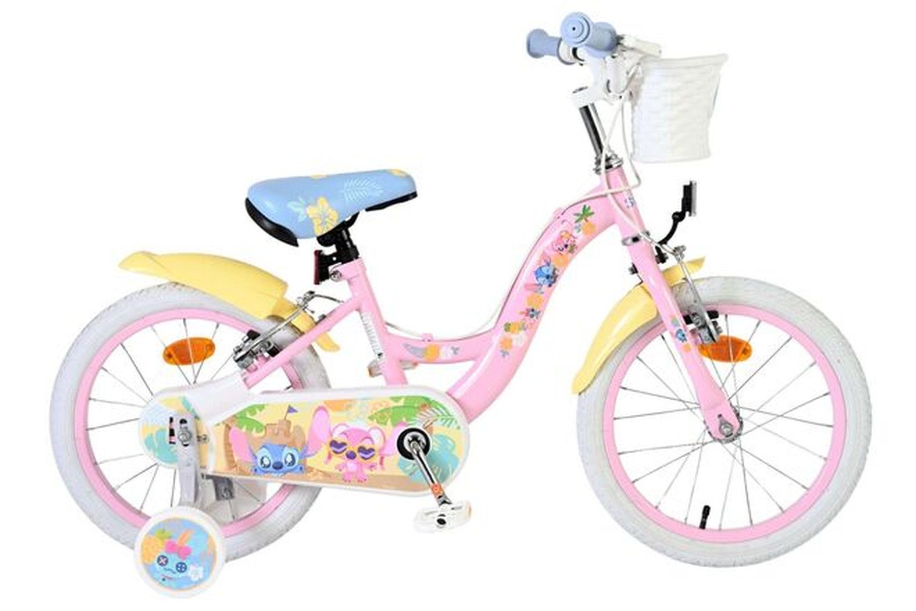 Kinderfahrrad Disney Stitch Kinderfahrrad - Mädchen - 16 Zoll - Rosa - 2 Handbremsen
