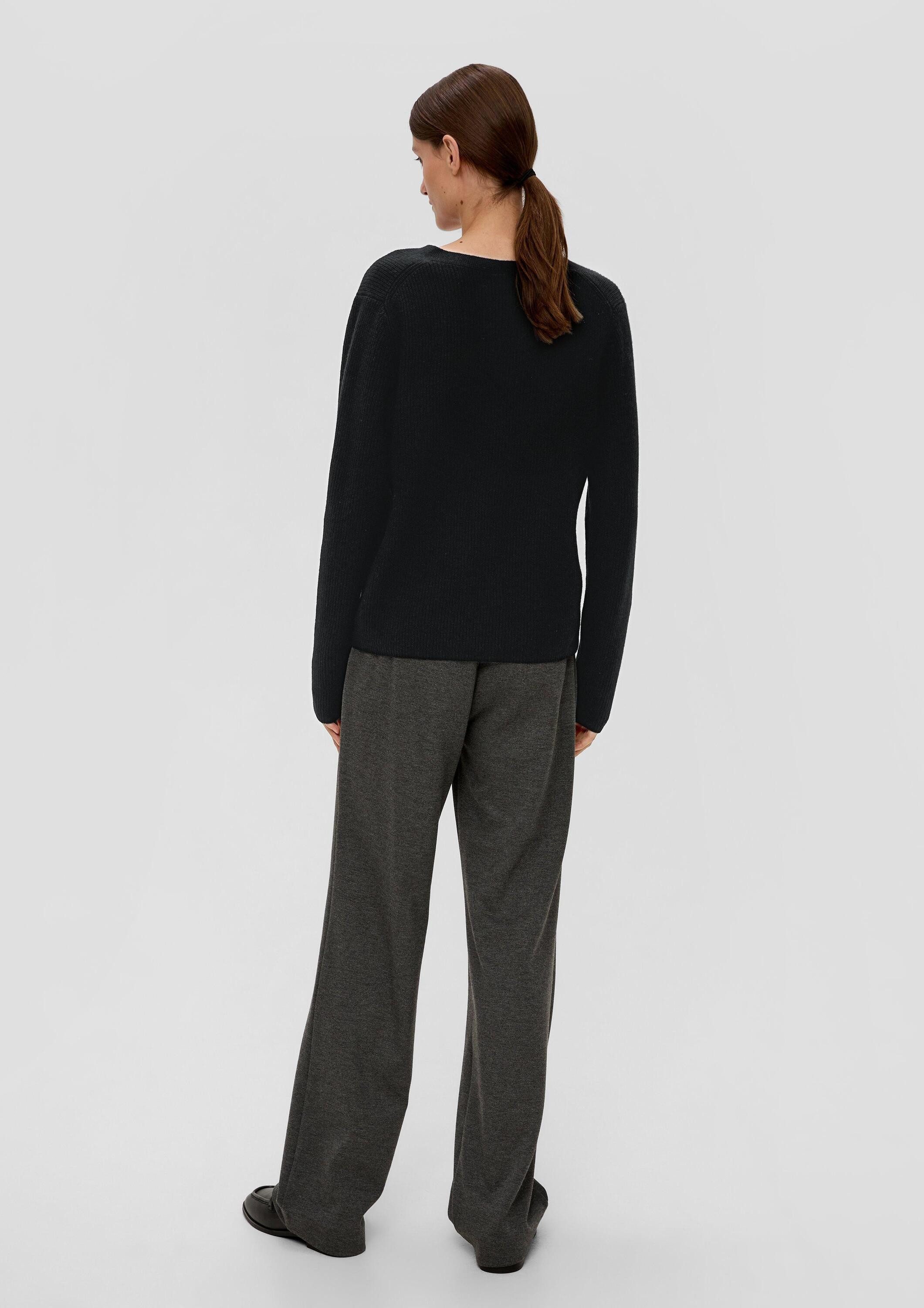 s.Oliver Longpullover Strickpullover Pullover aus Wollmix