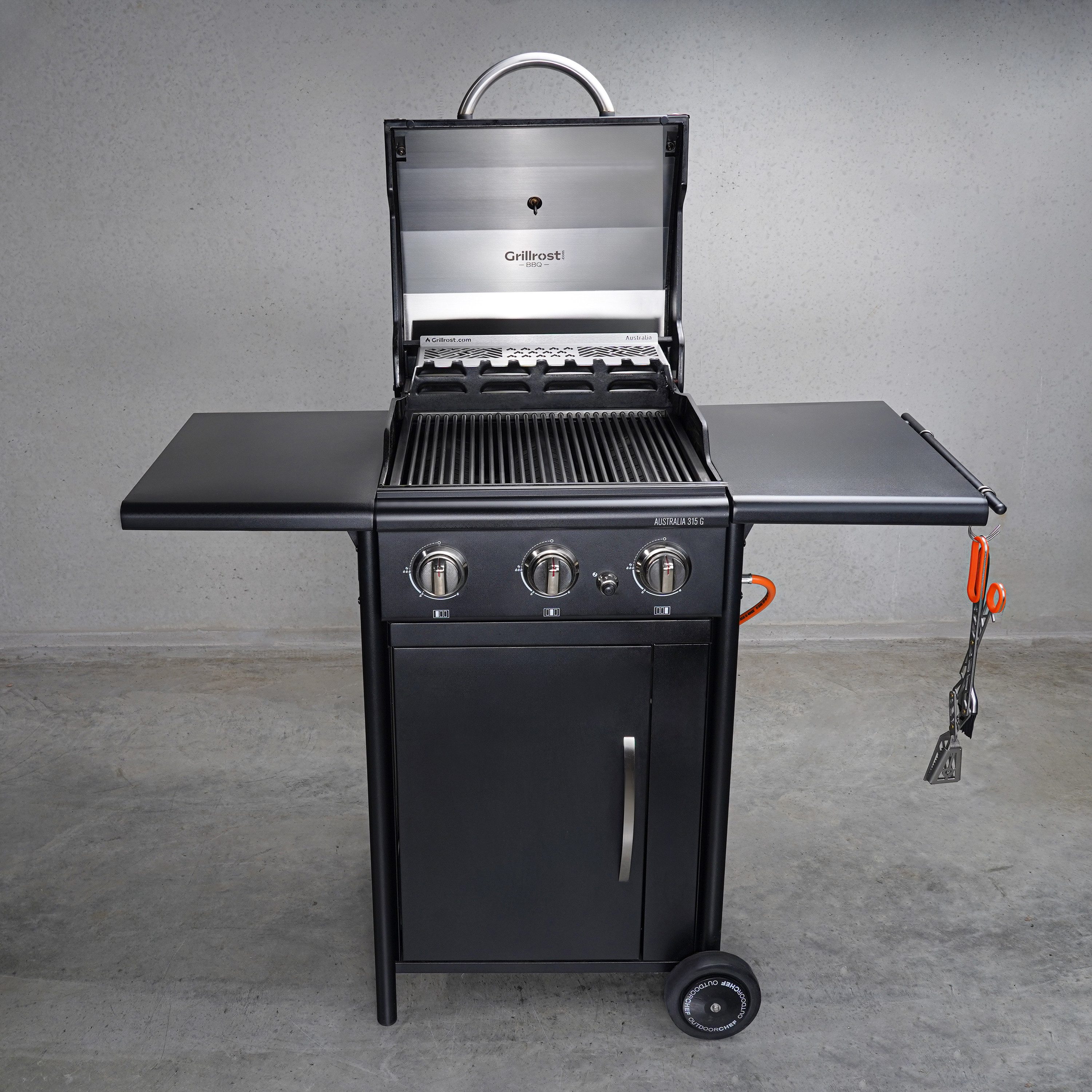 Grillrost.com BBQ Grillrost BBQ Hitzeschild Outdoorchef Australia 315 G, Made in Germany