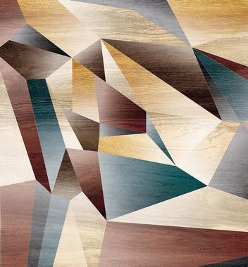 MyMaxxi Dekorationsfolie Küchenrückwand Abstrakte Formen in Holz Farben selbstklebend