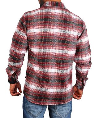 CARISMA Langarmhemd Herren Flanell Holzfäller Karo Hemd Jacke warmer Woll Mix 8535-8536 Regular Langarm Kentkragen Kariert