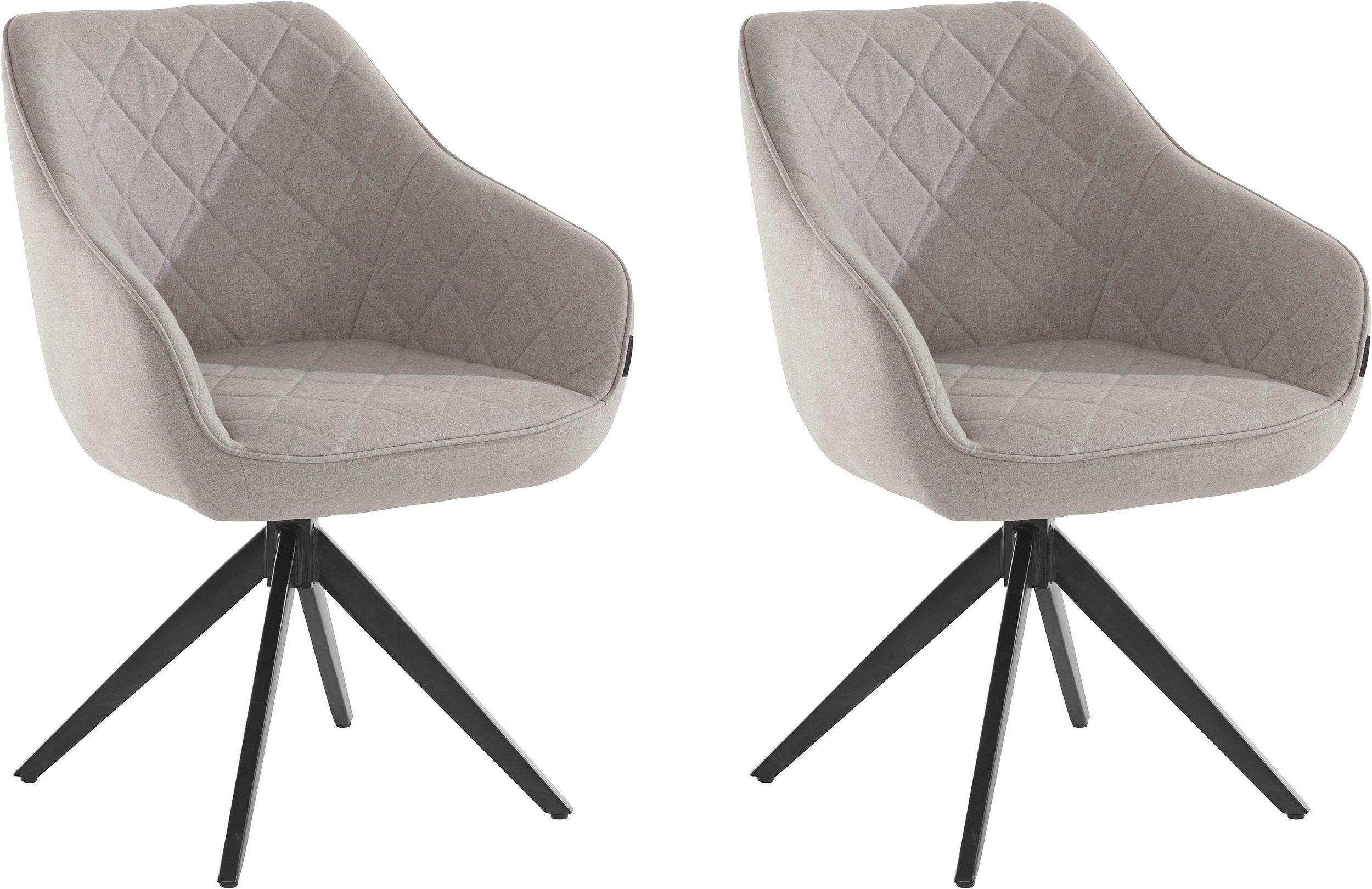 loft24 Esszimmerstuhl Janine (Set, 2 St), Armlehnstuhl mit Drehfunktion, Po günstig online kaufen