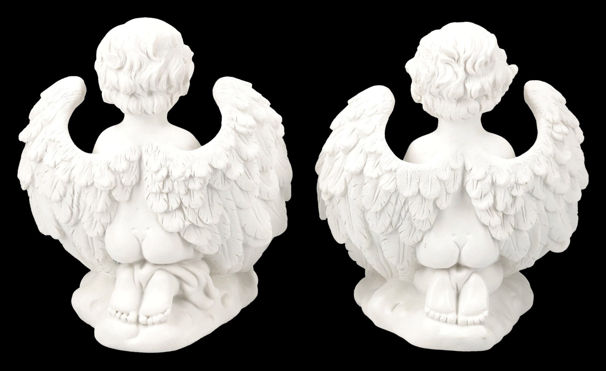 Figuren Shop GmbH Teelichthalter Engel Teelichthalter Set – Cherubim Figur Deko Engel Statue 13 cm