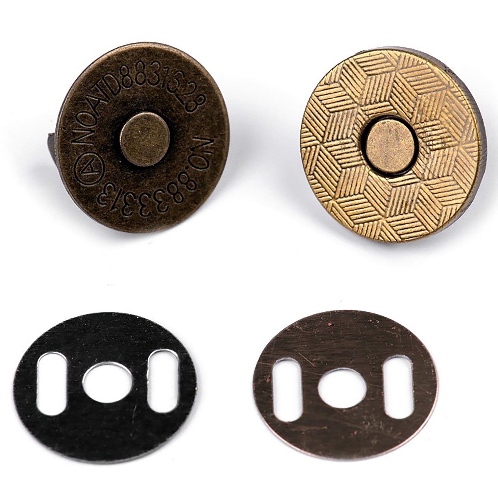 maDDma 10 Magnet-Verschlüsse rund, Taschen Schloss Verschluss Gurtstecker, 18-18mm