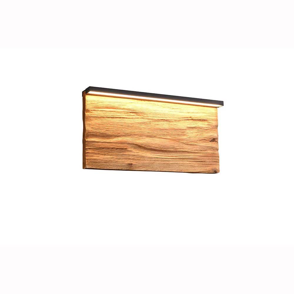 TRIO Leuchten LED Wandleuchte, LED-Leuchtmittel fest verbaut, Warmweiß, Wandleuchte Flurlampe Wohnzimmerleuchte LED Switch-Dimmer Holzlampe