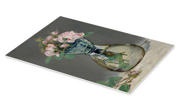 Posterlounge Forex-Bild Édouard Manet, Rosen in einer Vase, Malerei