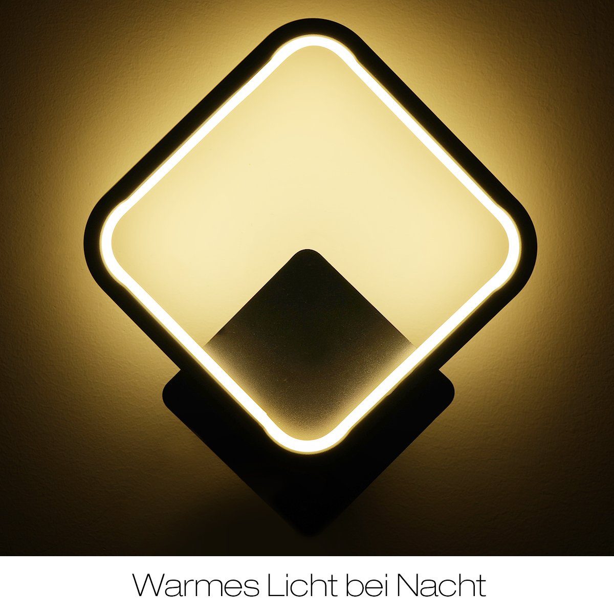 1 24W Wandbeleuchtung x 14W LED Wandlampe iscooter Wandlampe 16W 16 Schwarz Weiß, Wandleuchte