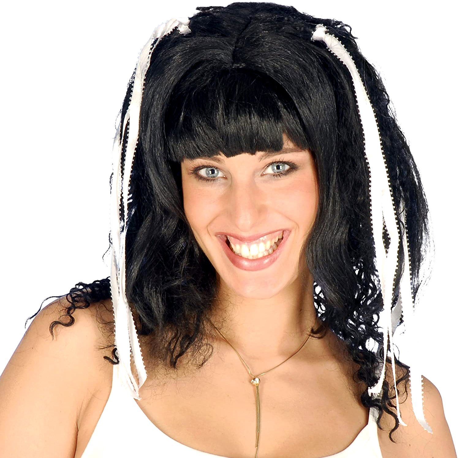 Kostüm-Perücke Bouffant Perücke mit weißen Bändern