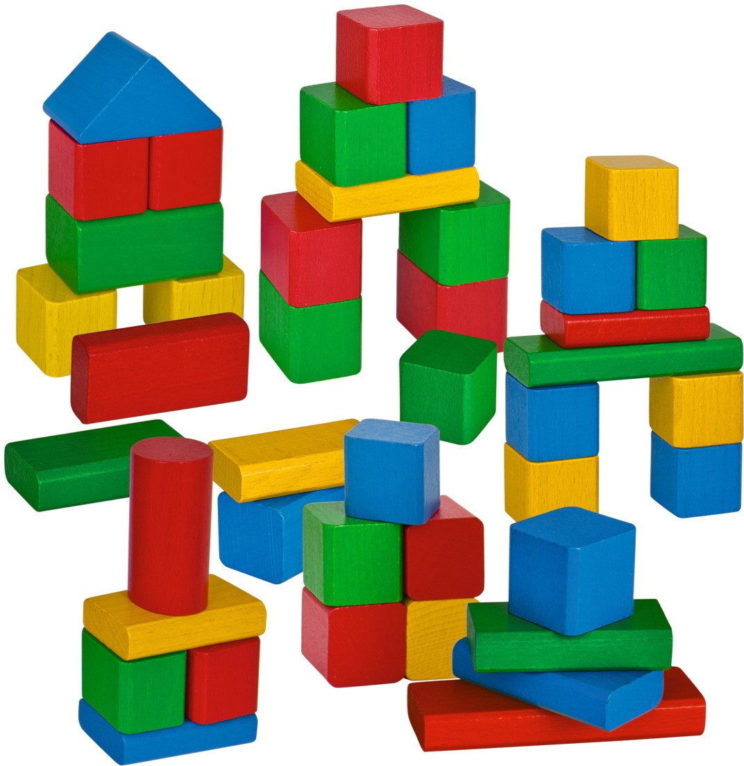 Eichhorn Kleinkindwelt 50 Bunte Holzbausteine 100007700 Spielbausteine