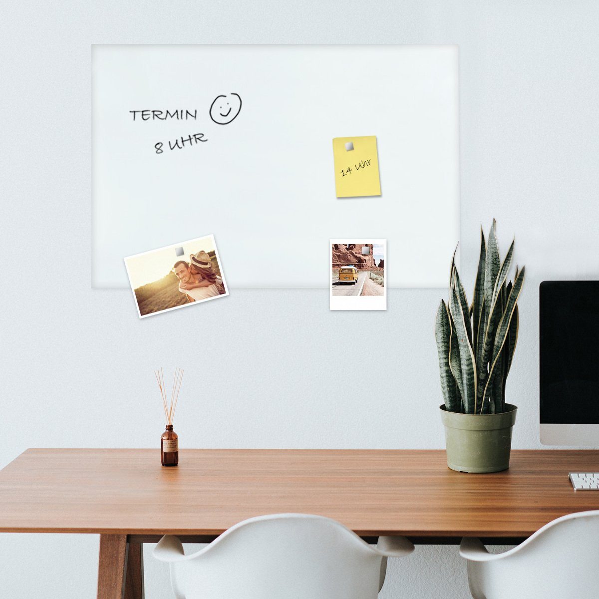 Navaris Magnettafel Magnettafel aus Glas - 60x40 cm - inkl. Magnete/Stift/H günstig online kaufen