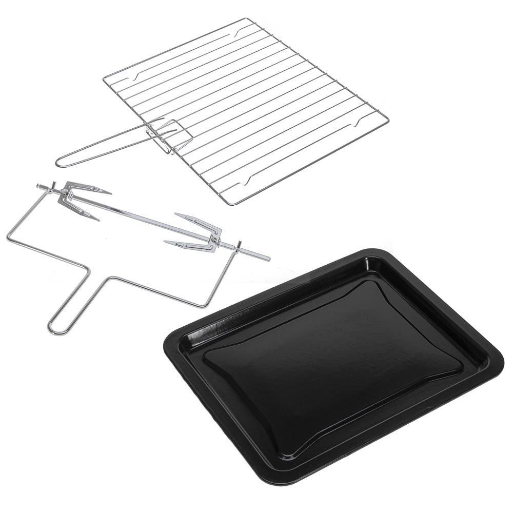 ADLER EUROPE Minibackofen AD 6025, Elektrobackofen, Minibackofen 35L, Umluft, Drehspieß, schwarz