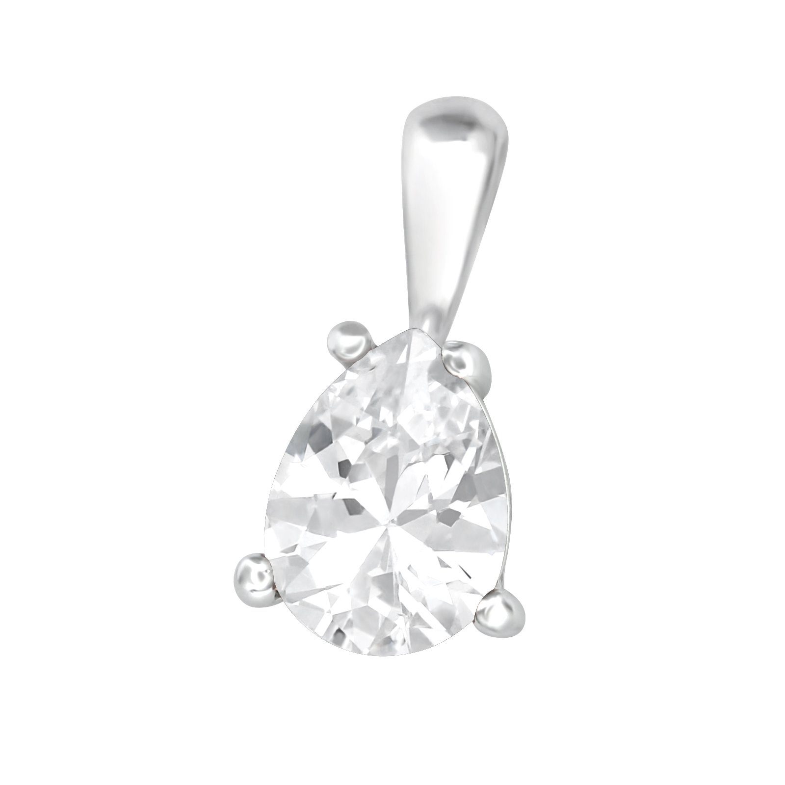 ALEXANDER YORK Kettenanhänger SOLITÄR PEAR 6 mm