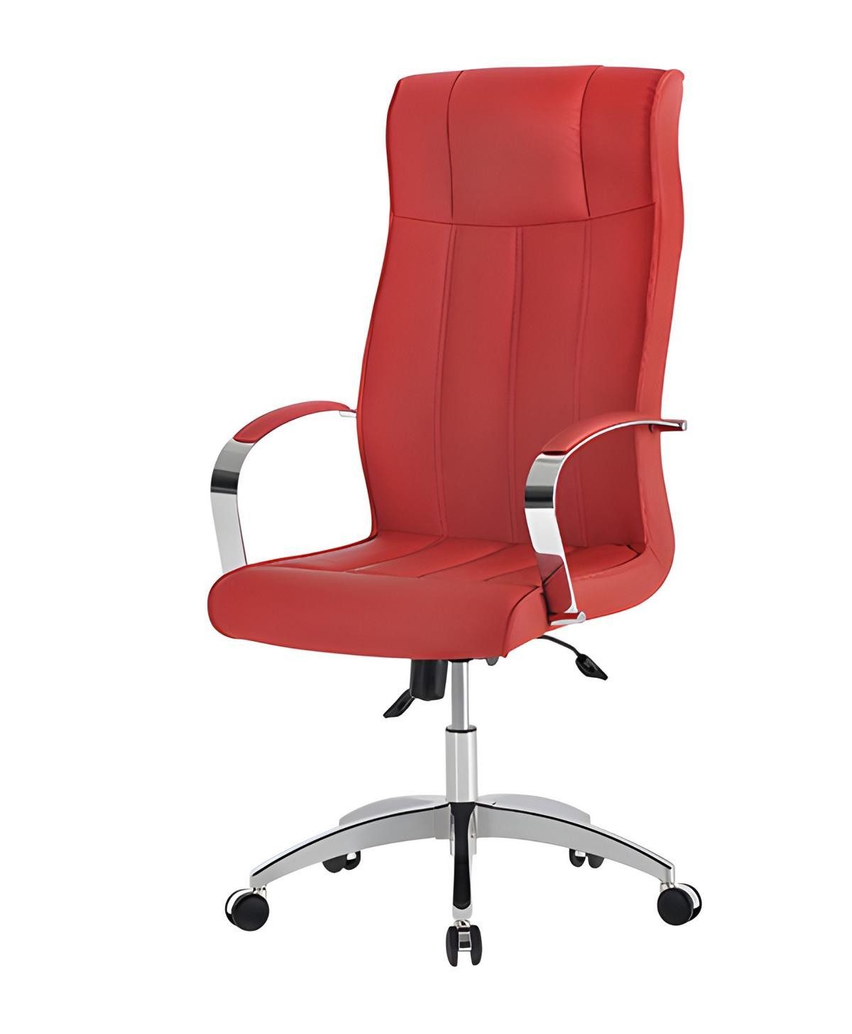Xlmoebel Schreibtischstuhl Stylischer Roter Designer Drehstuhl für das Arbeitszimmer, Made in Europa
