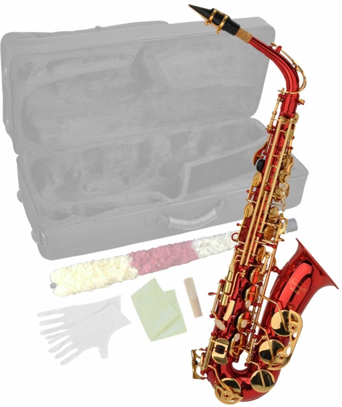 Saxophon Eb Alt-Saxophon in Rot mit hohem FIS