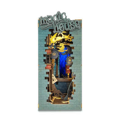 ROLIFE 3D-Puzzle »Rolife Magic House 3D Wooden DIY Miniature House Book Nook TGB03«, 216 Puzzleteile, Holzbausatz zum Selberbauen