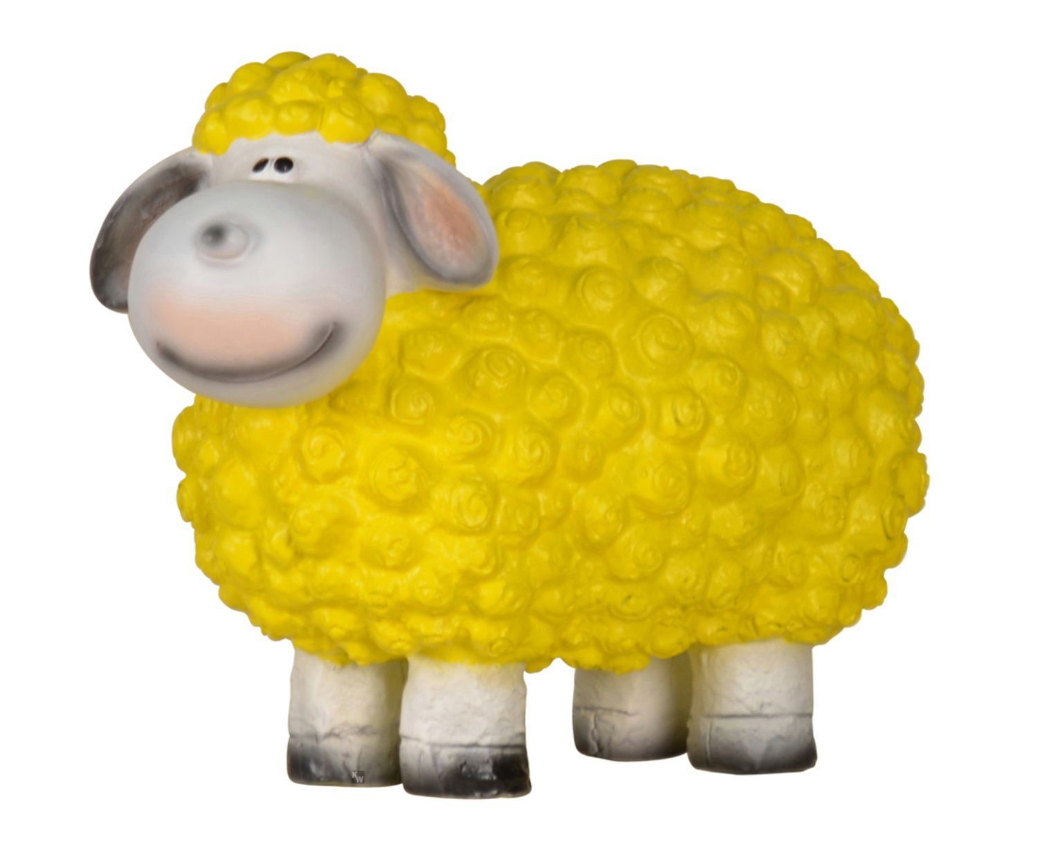 Dekofigur Originelle Gartenfigur Schaf als wetterfeste Beetdekoration