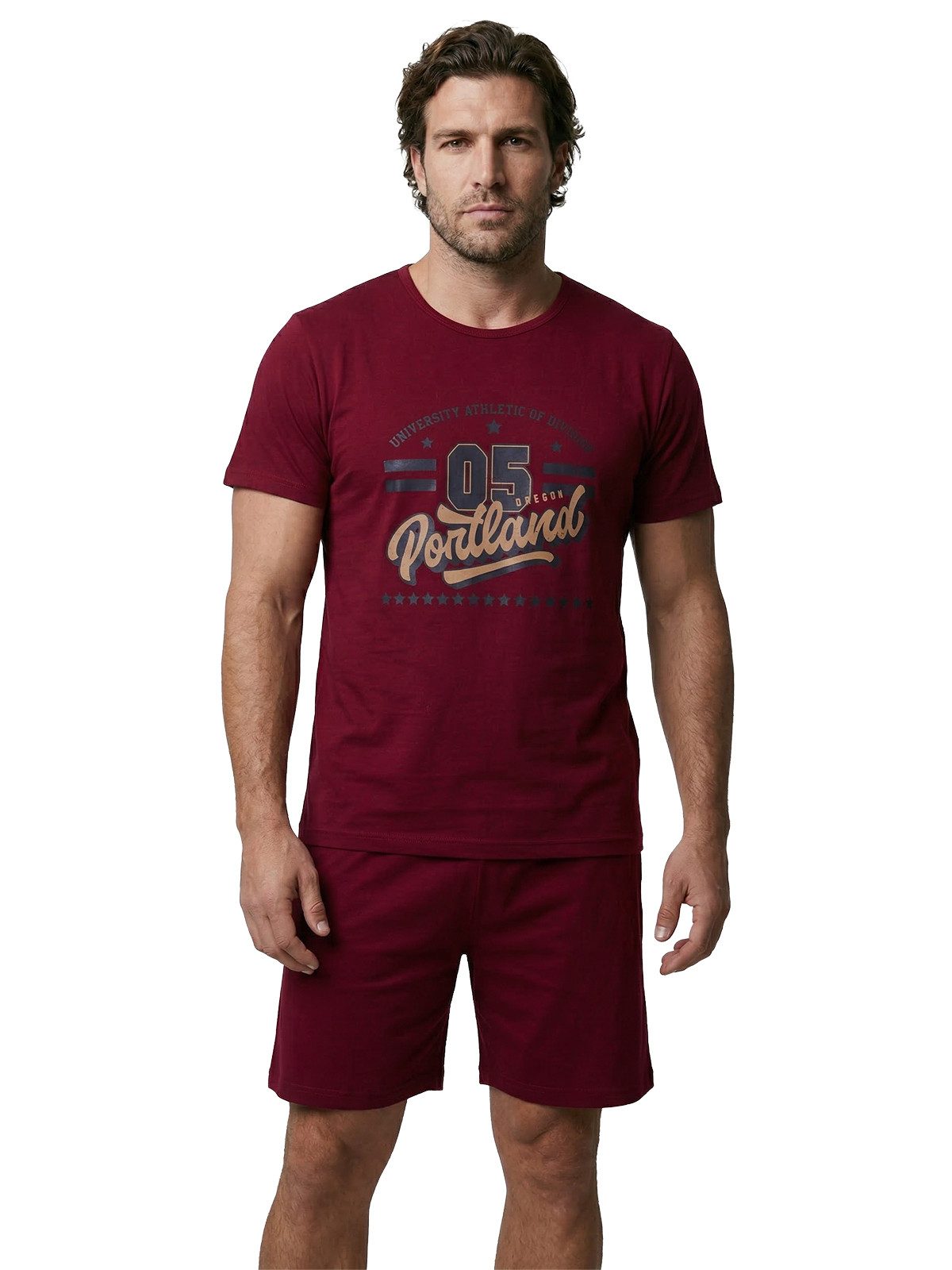 Henry Terre Shorty Oregon Portland Herren Pyjama – Bild 2 von 5