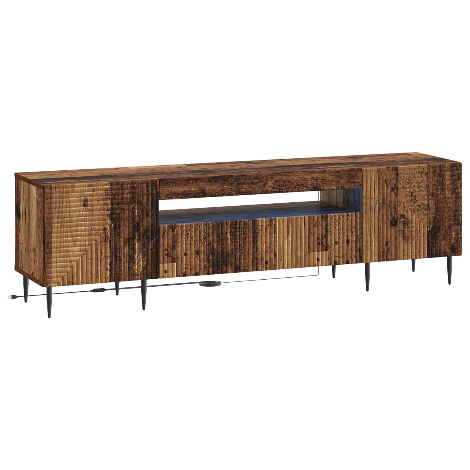 vidaXL TV-Schrank LED-TV-Schrank Altholz Holzwerkstoff