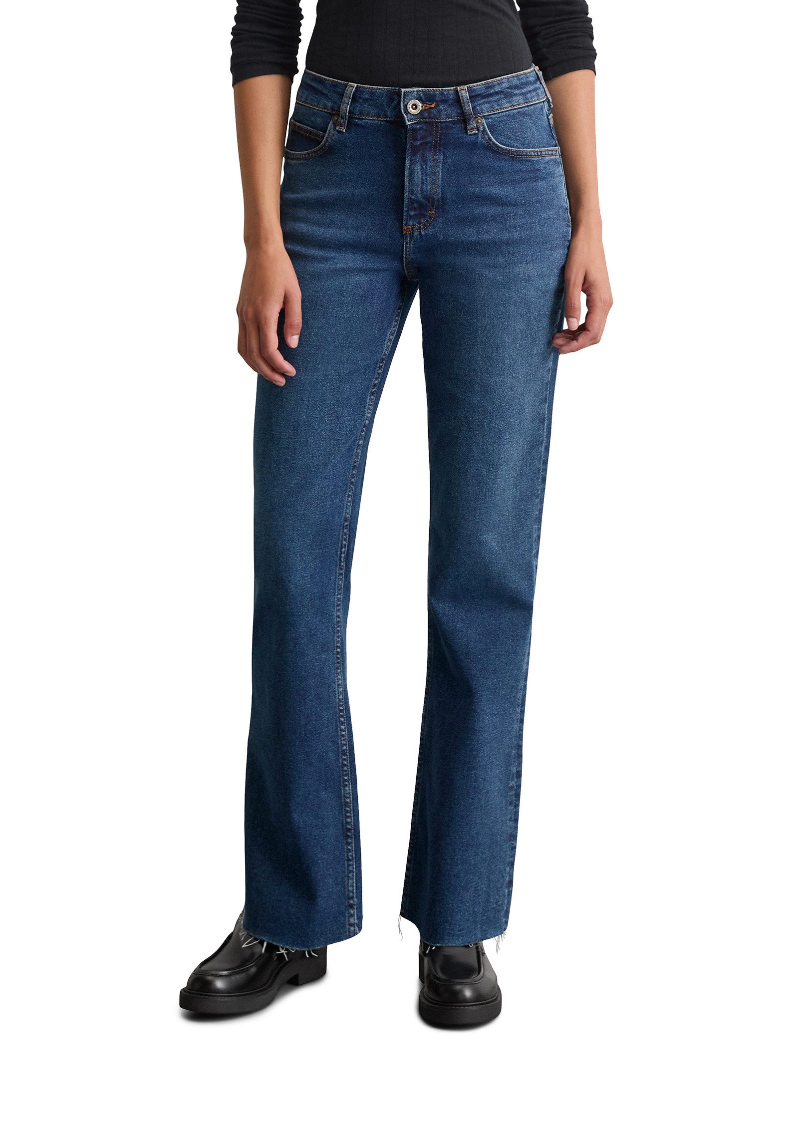 Marc O'Polo Schlagjeans aus Organic-Cotton-Mix-Stretch günstig online kaufen