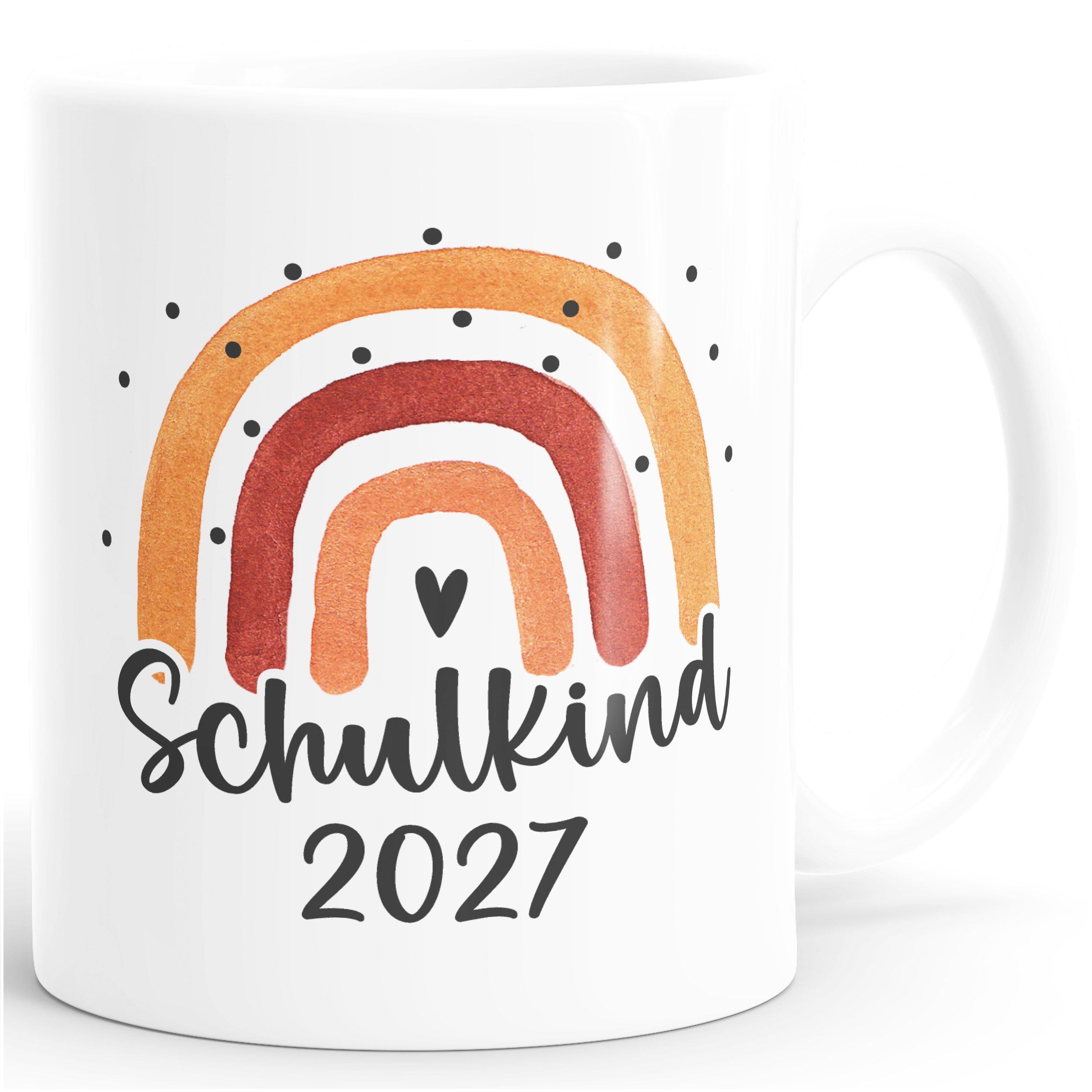 SpecialMe Tasse Tasse Geschenk Regenbogen Einschulung 2027 Jahreszahl Rainbow Boho, Keramik