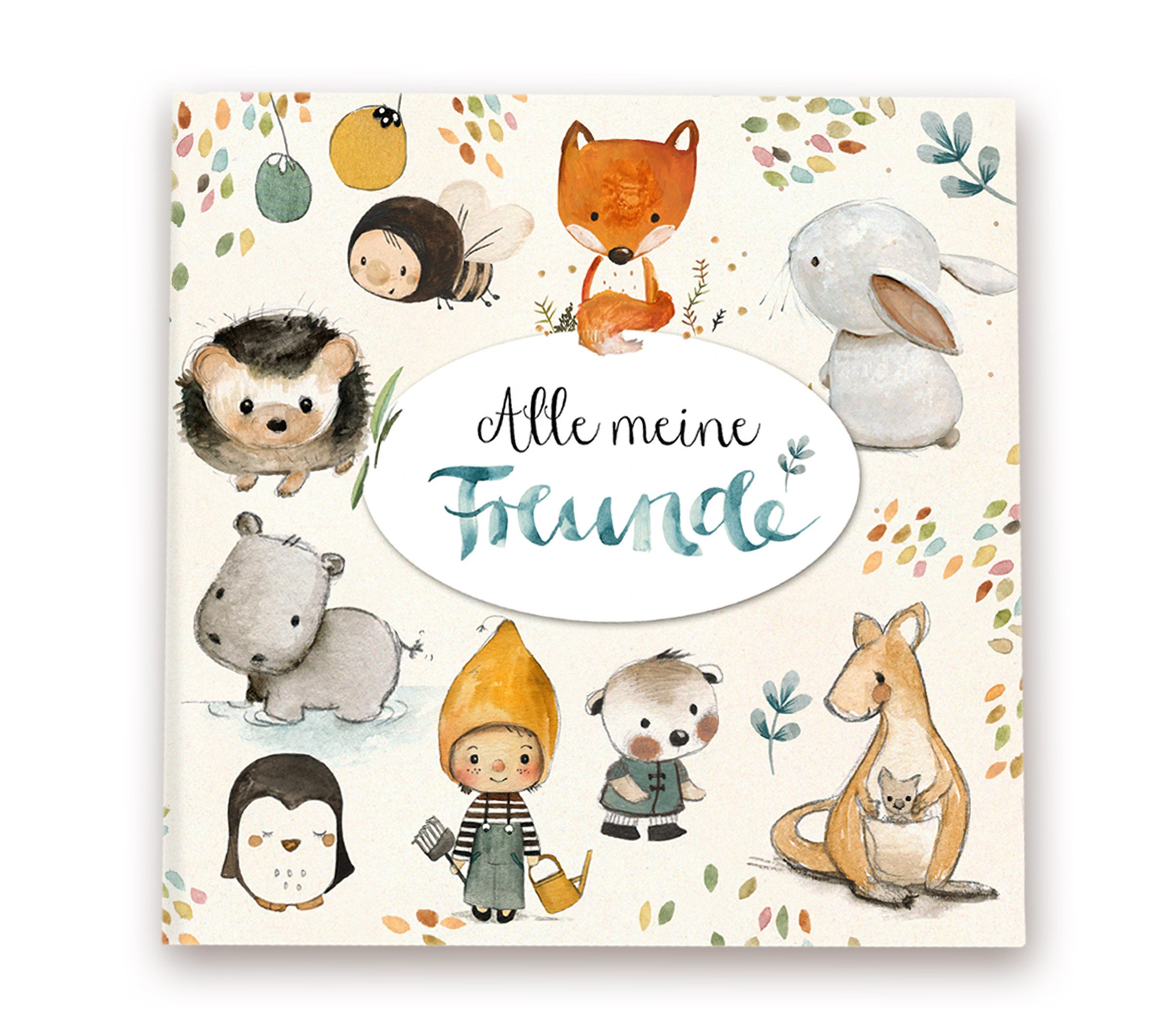 Pipapier Tagebuch Freundebuch "Всі meine Freunde", Kindergartenfreunde, Kita Freundschaftsbuch