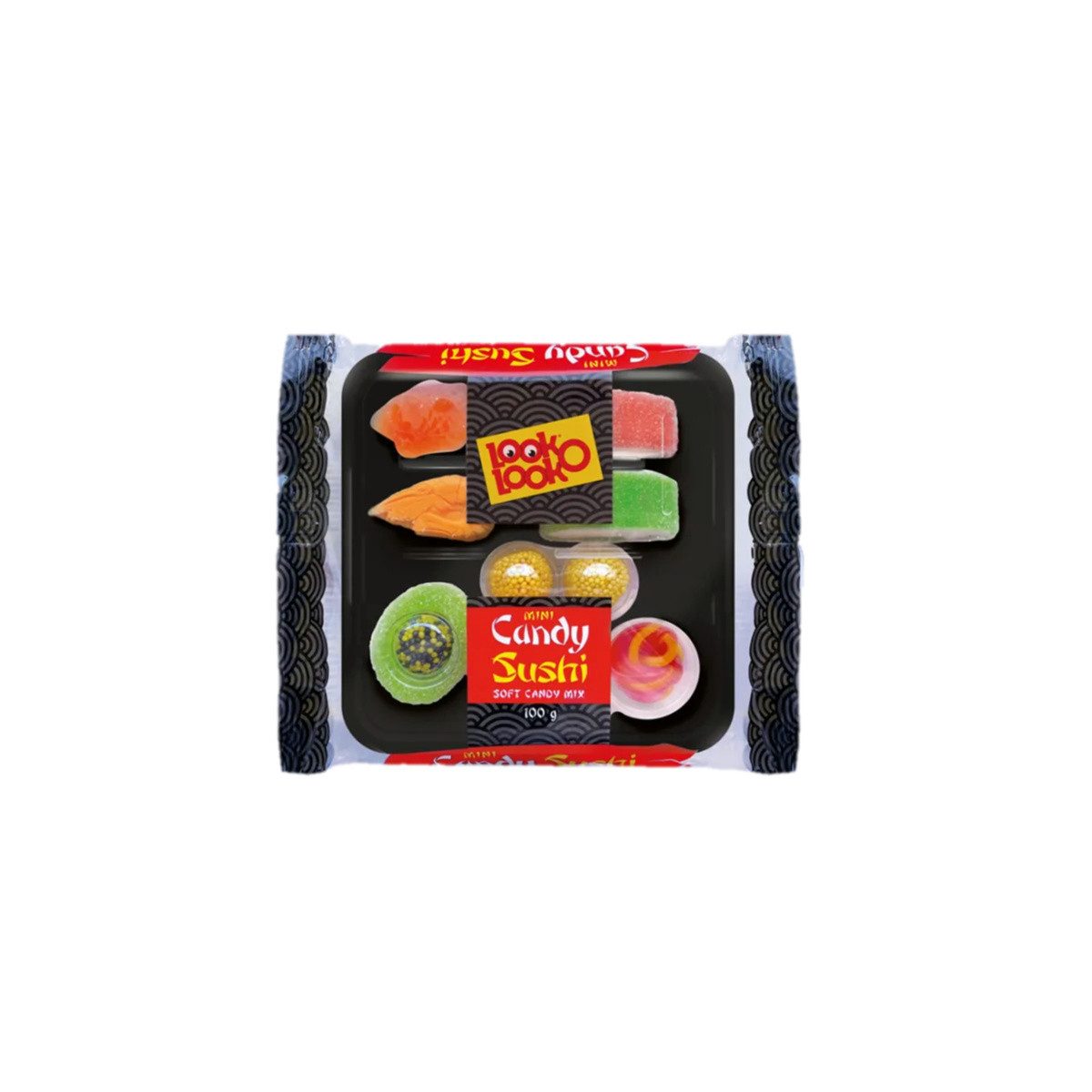 Look O Look Süßigkeit, Look O Look Mini Candy Sushi Tray Fruchtgummi und Schaumzucker 100g
