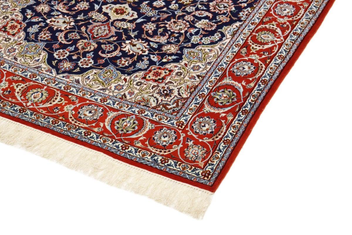 158x229 mm 6 Seidenkette rechteckig, Isfahan Nain Orientteppich Handgeknüpfter Trading, Orientteppich, Höhe: