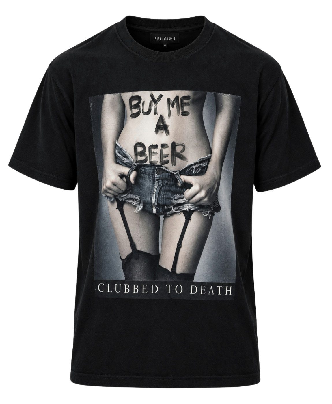 Religion T-Shirt RELIGION Clothing Herren T-Shirt BUY ME BEER-Schwarz-XL
