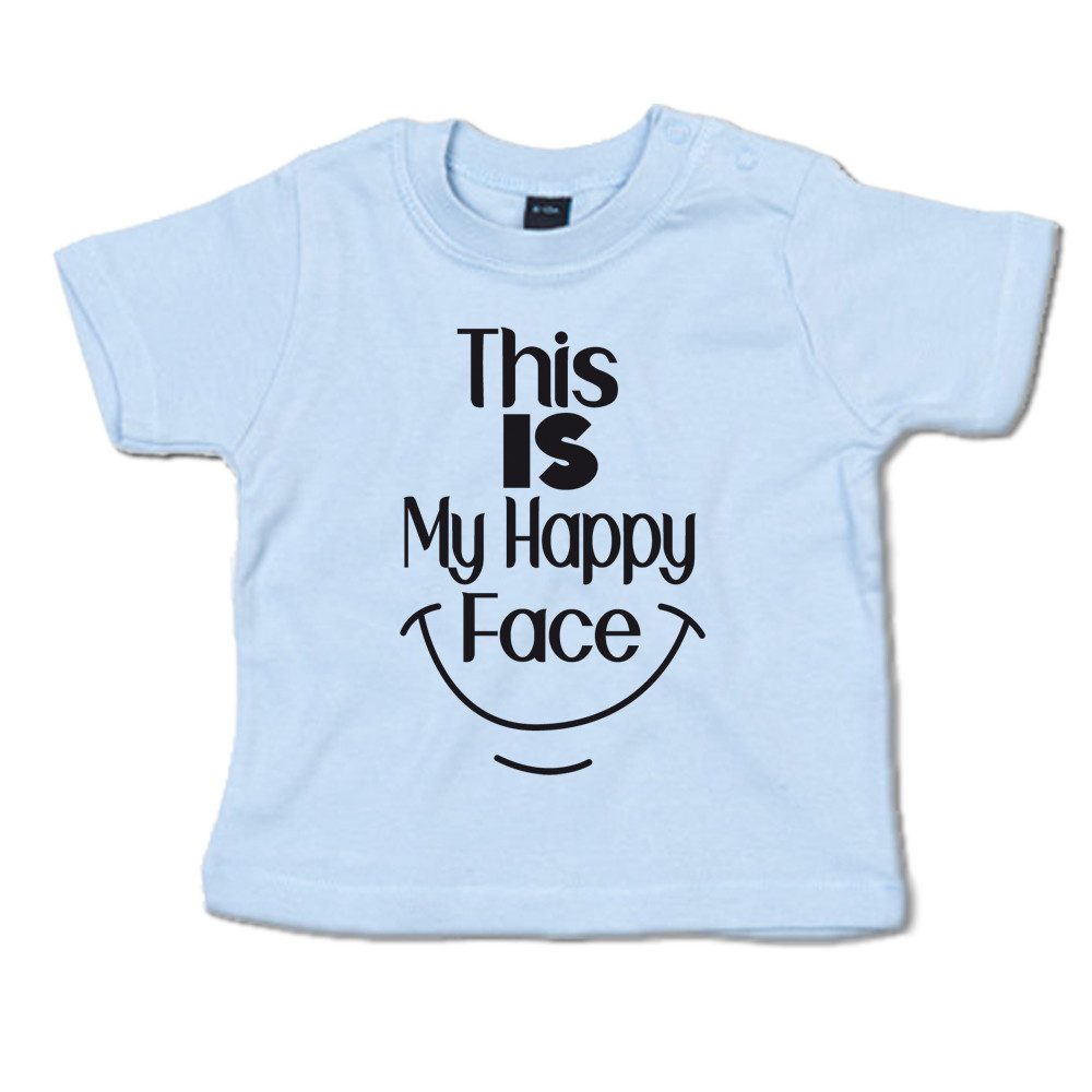 G-graphics T-Shirt This is my happy face Baby T-Shirt, mit Spruch / Sprüche / Print / Aufdruck