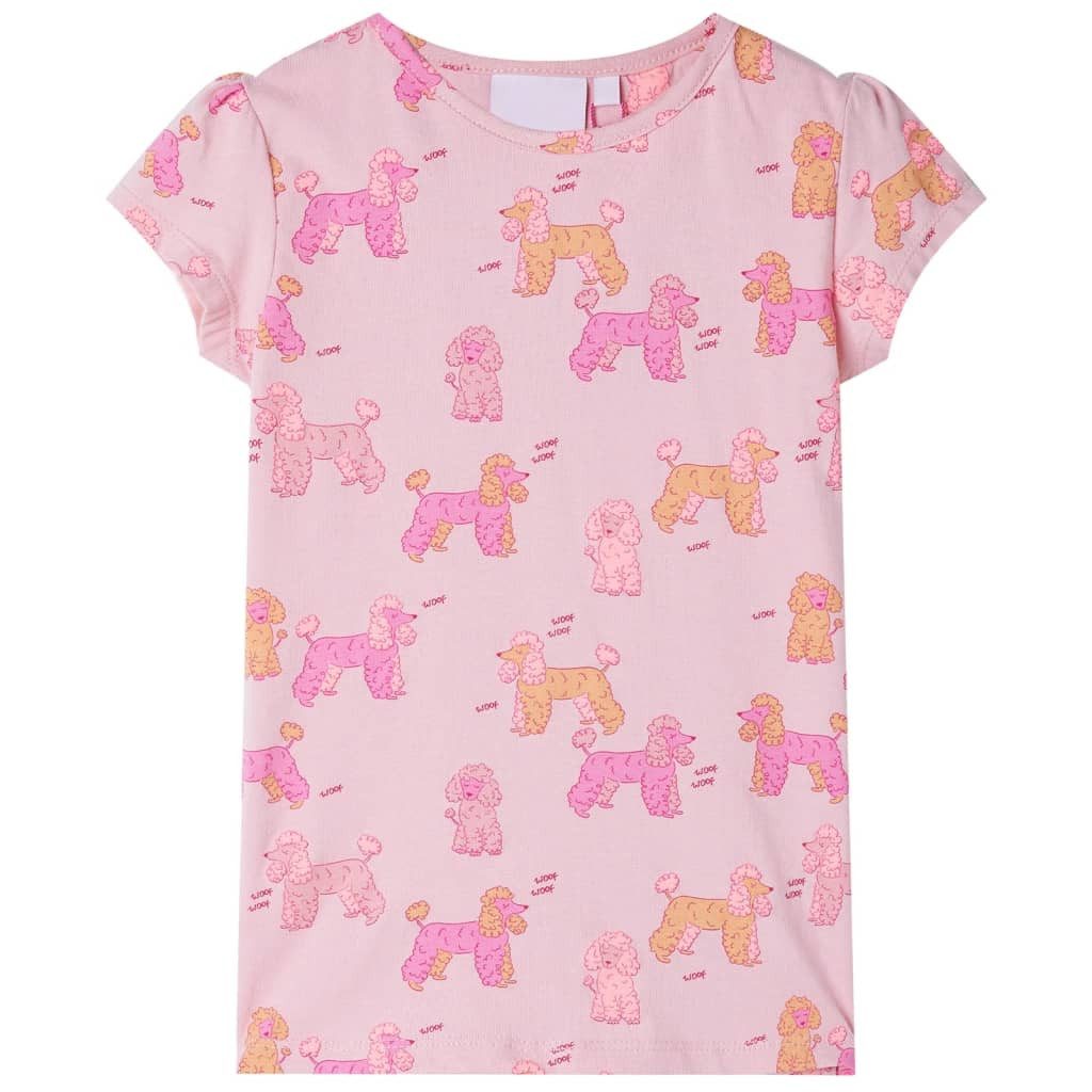 vidaXL Pyjama Kinderpyjama mit Kurzen Ärmeln Hellrosa 104