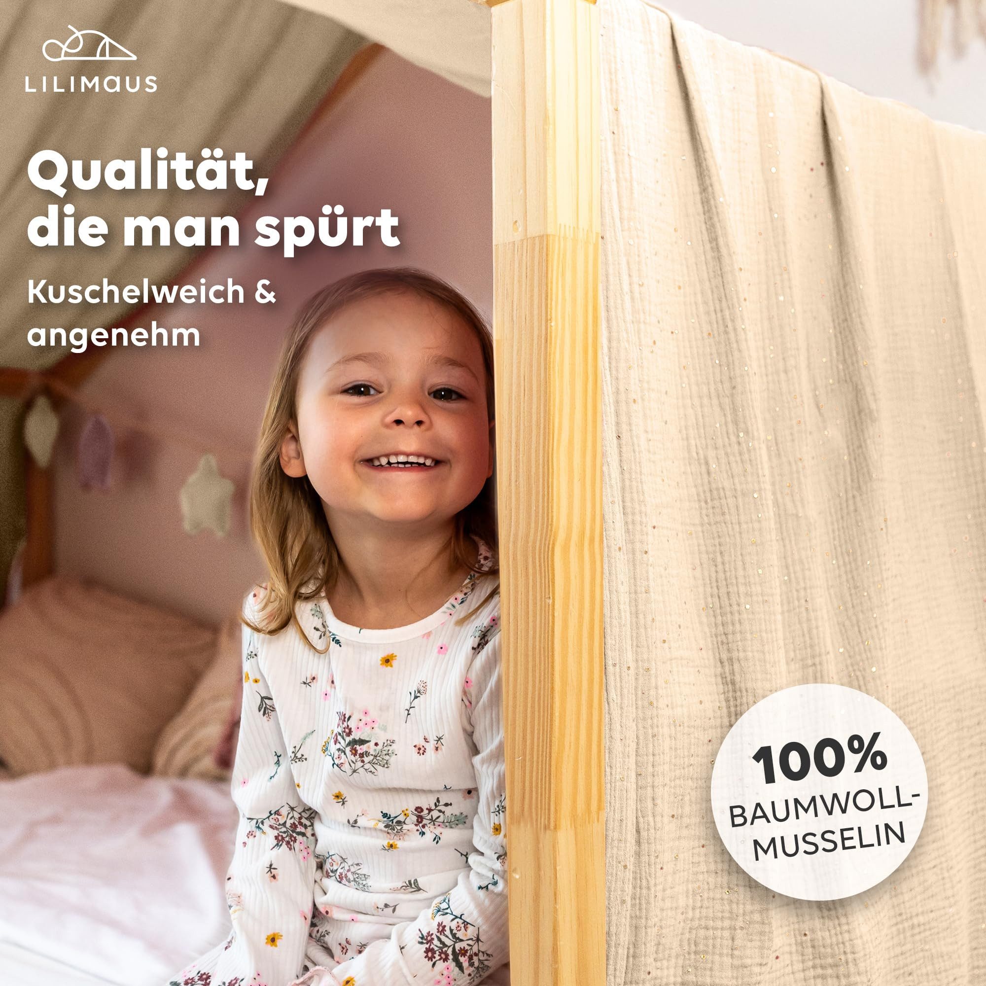 lilimaus Betthimmel Musselin Hausbett Himmel Kinderzimmer günstig online kaufen