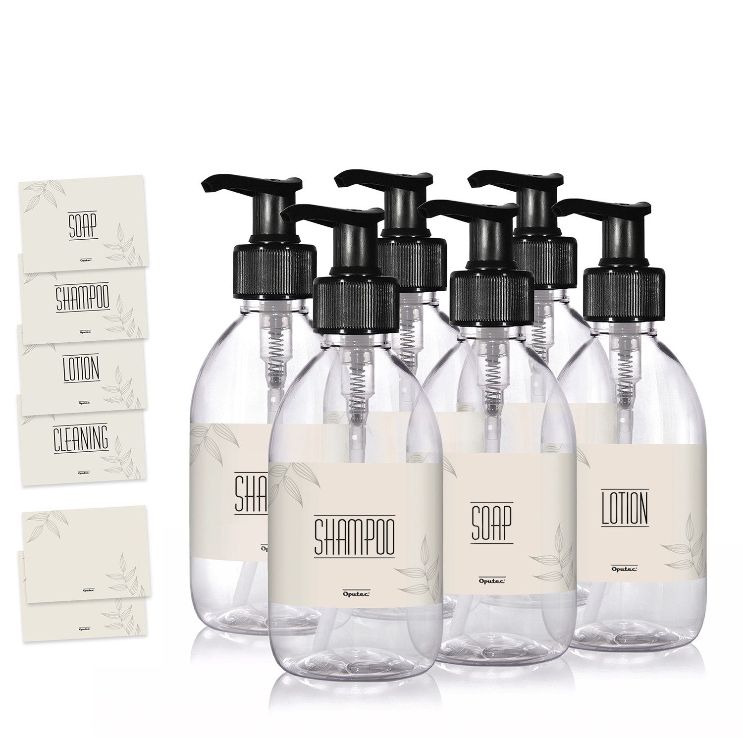 Oputec Seifenspender 6 x 300ml Seifenspender aus Kunststoff Flasche zum Bef günstig online kaufen