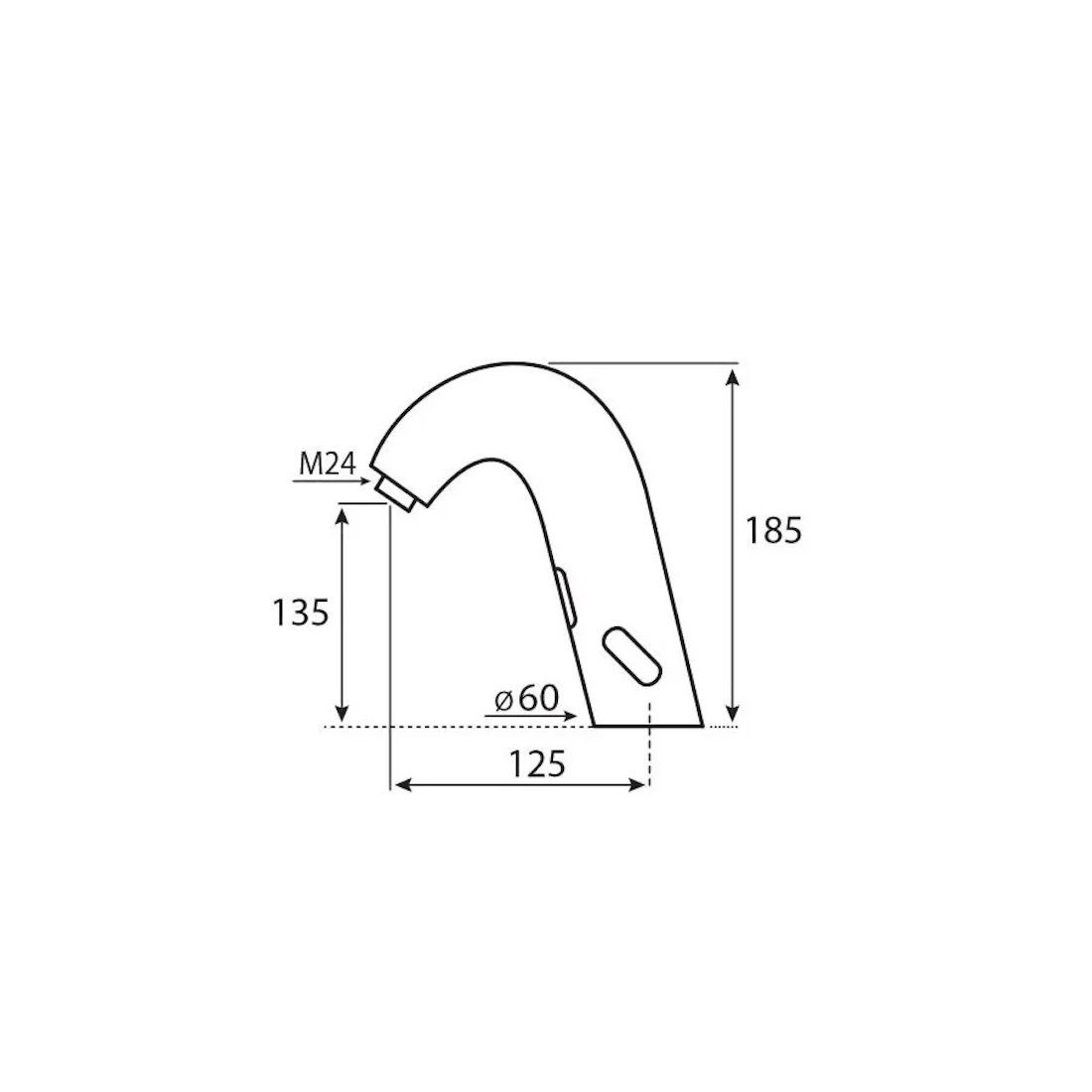 Waschtischarmatur Waschtischarmatur elektronisch Chrom, elektronisch elektronisch Waschtischarmatur Sensor Sensor mit Chrom mit TRIZERATOP (Waschtischarmatur mit Chrom) Sensor