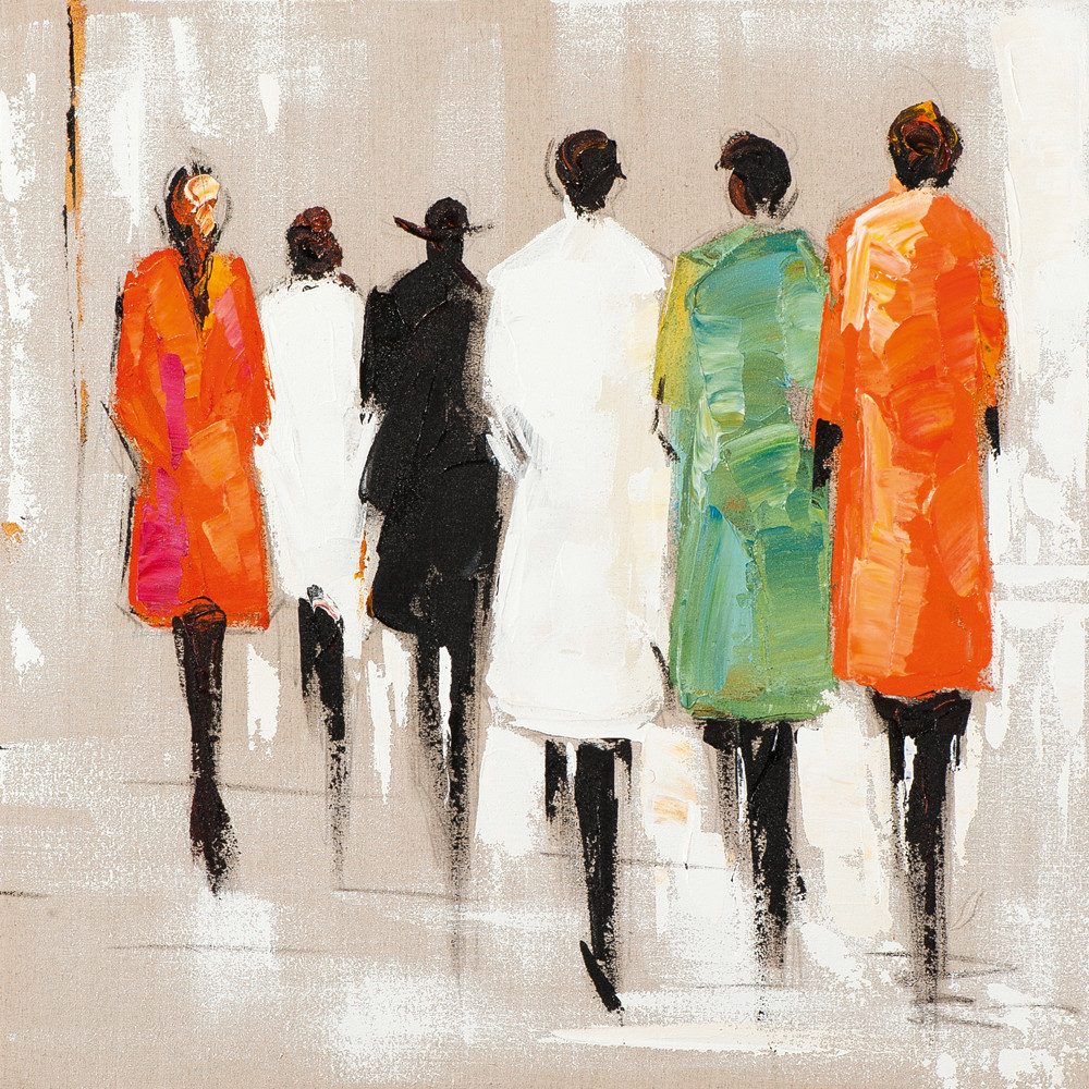 ArtUniverse Gemälde Leinwandbild Modenschau 40 x 40 cm, Menschenmotiv