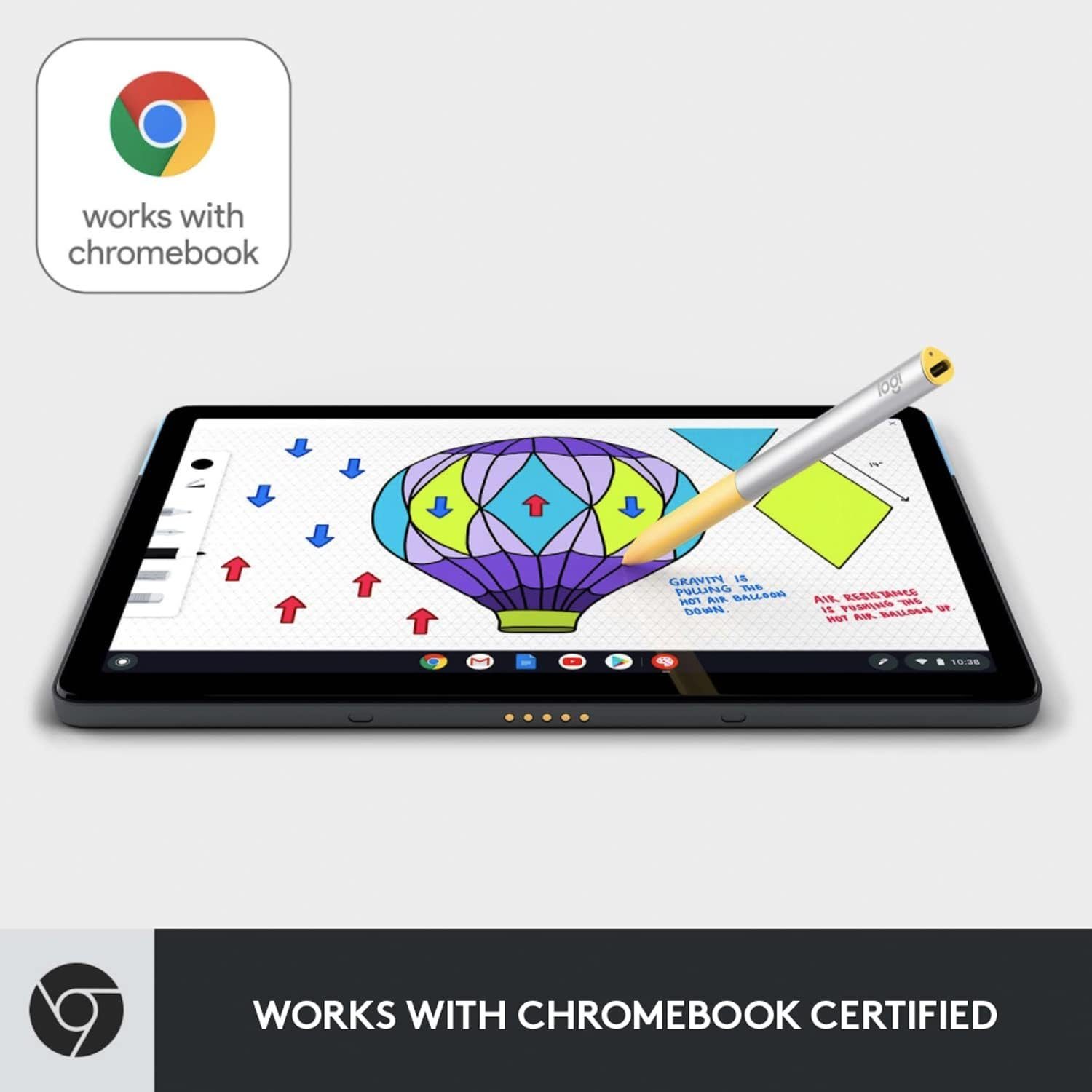 Logitech Eingabestift USI Stylus Eingabestift für Chromebook Pen Touchstift Wiederaufladbar – Bild 5 von 5