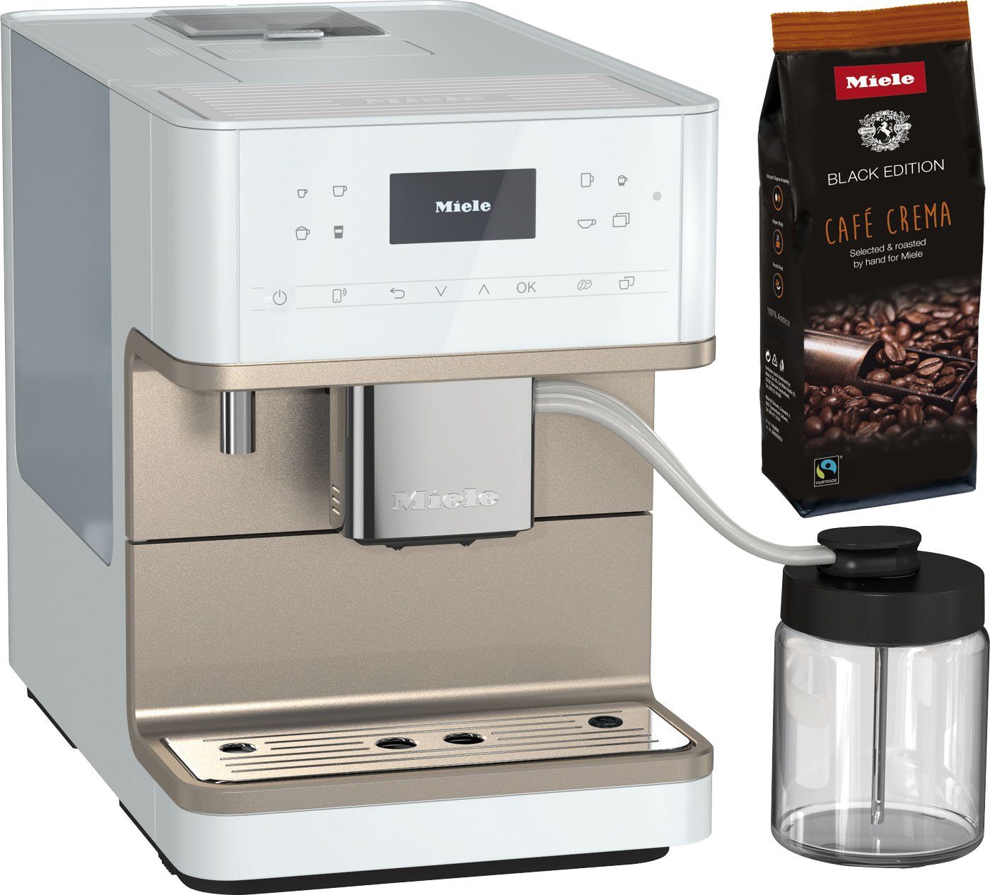 Miele Kaffeevollautomat CM 6360 MilkPerfection, inkl. Milchgefäß,  Kaffeekannenfunktion
