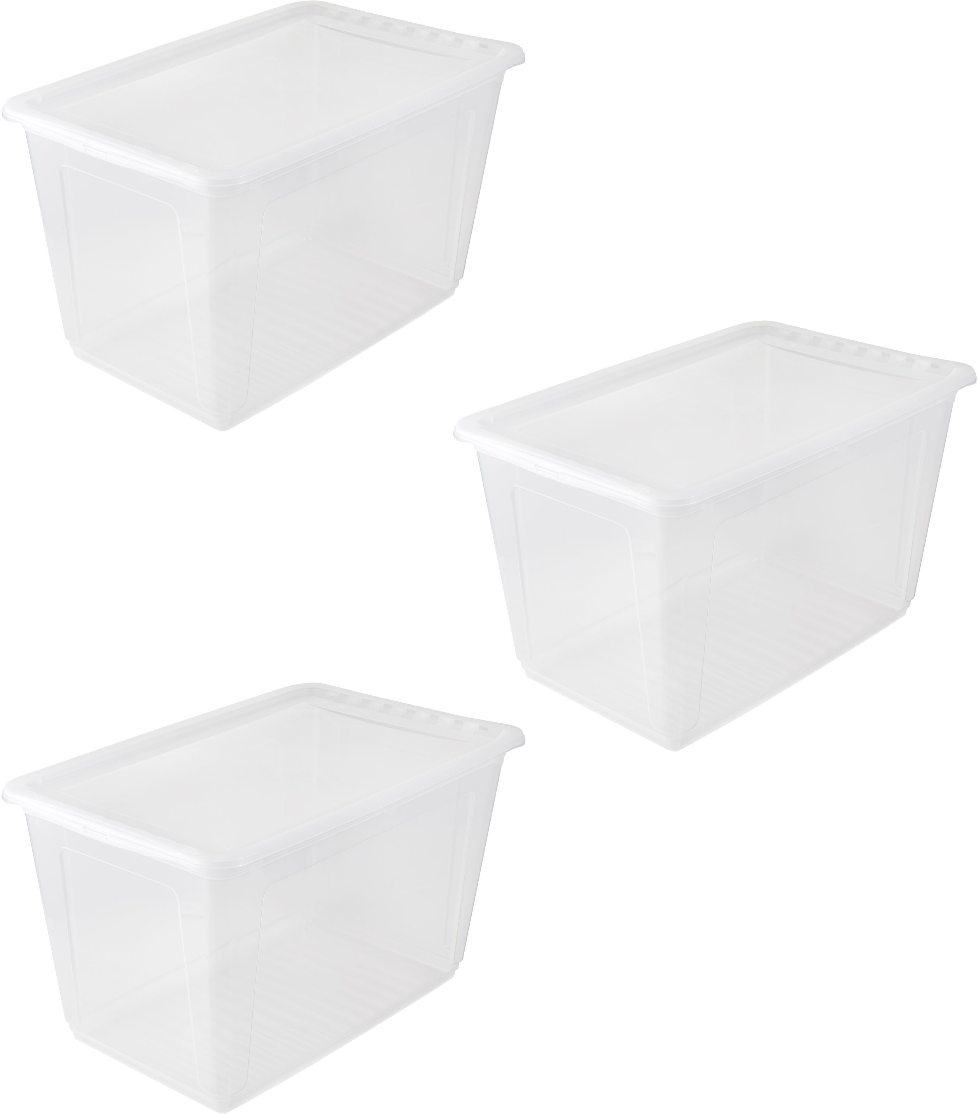 keeeper Aufbewahrungsbox bea, 3er Set, mit Air Control-System 52L, 59 x 39 x 35 cm (Set, 3 St), Air-Control-System, stapelbar