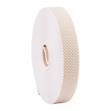 Nobily Rollladengurt 22/23 mm, 6m, Gurtband für Rollladen und Jalousie Rollladengurt (1-tlg), Farbe: Weiß, Beige, Grau / Verstärkte-Ausführung