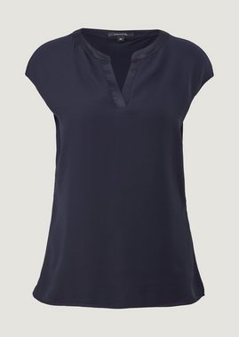 Comma Kurzarmshirt Blusenshirt aus Viskosemix Layering