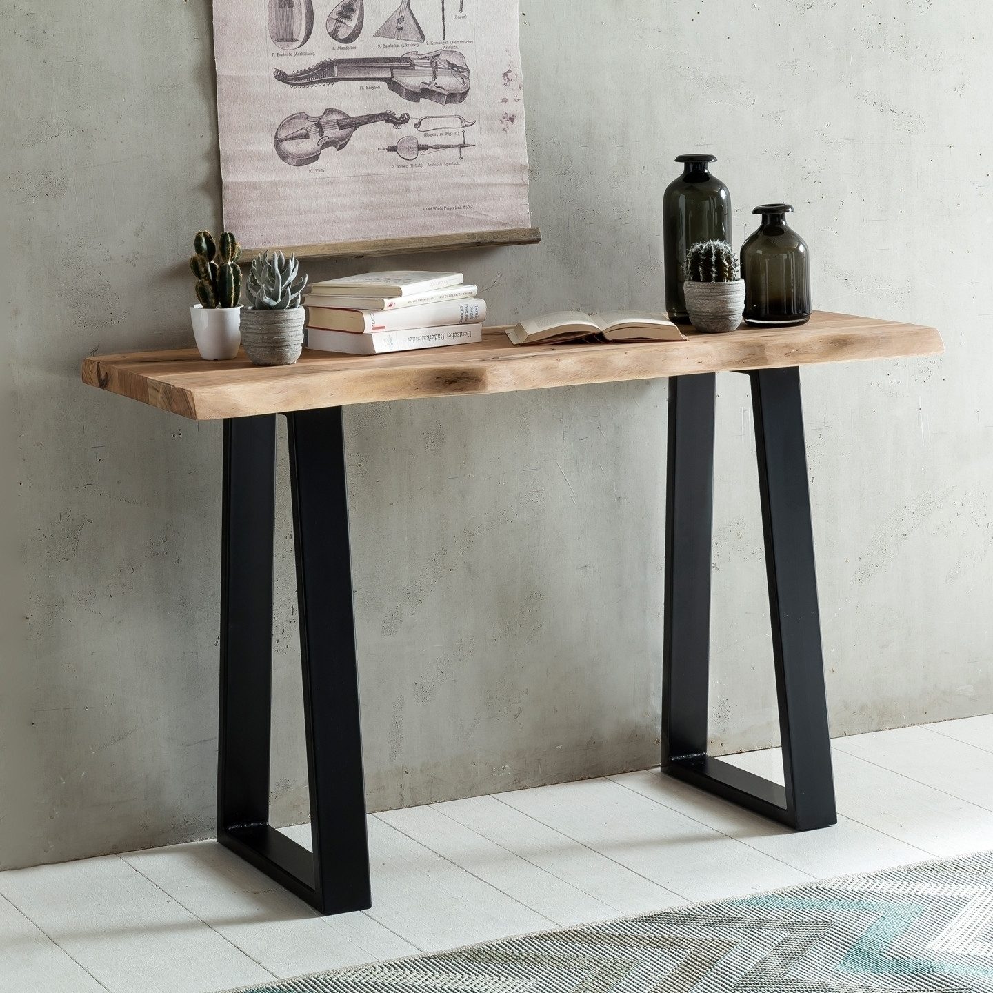 freiraum Konsolentisch GAYA, in Akazie, Massivholz - 120x75x45cm (BxHxT)