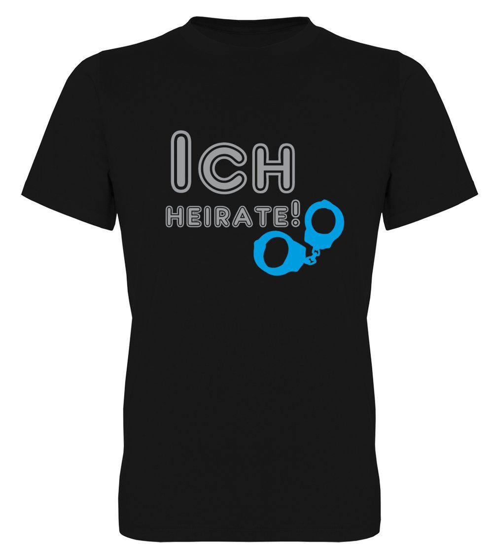 G-graphics T-Shirt zum Junggesellen-Abschied - Ich heirate! Herren Bräutigam-T-Shirt zum JGA / Poltershirt