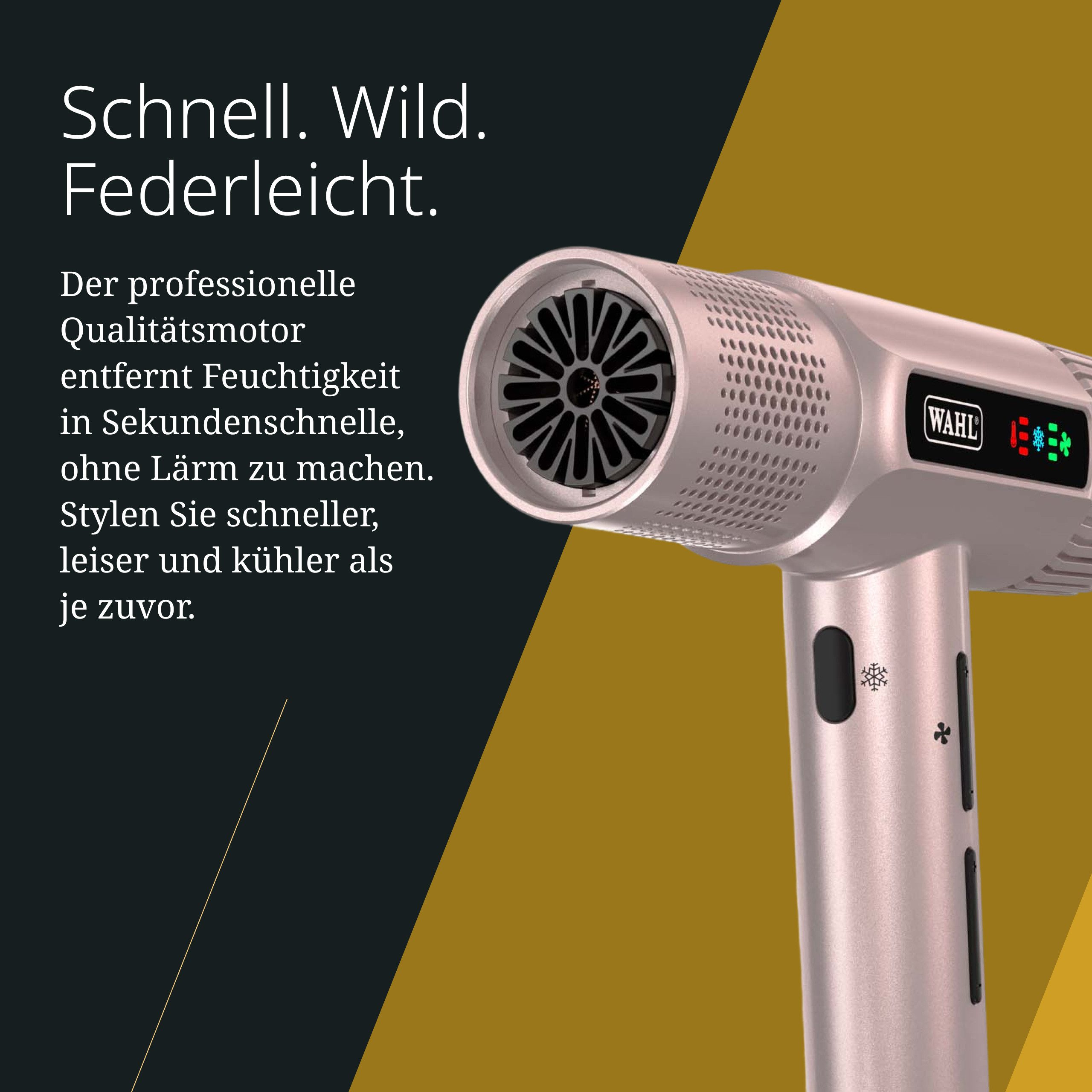 WAHL GmbH Haartrockner Wahl Vanquish-Haartrockner, mit Düsen, Roségold