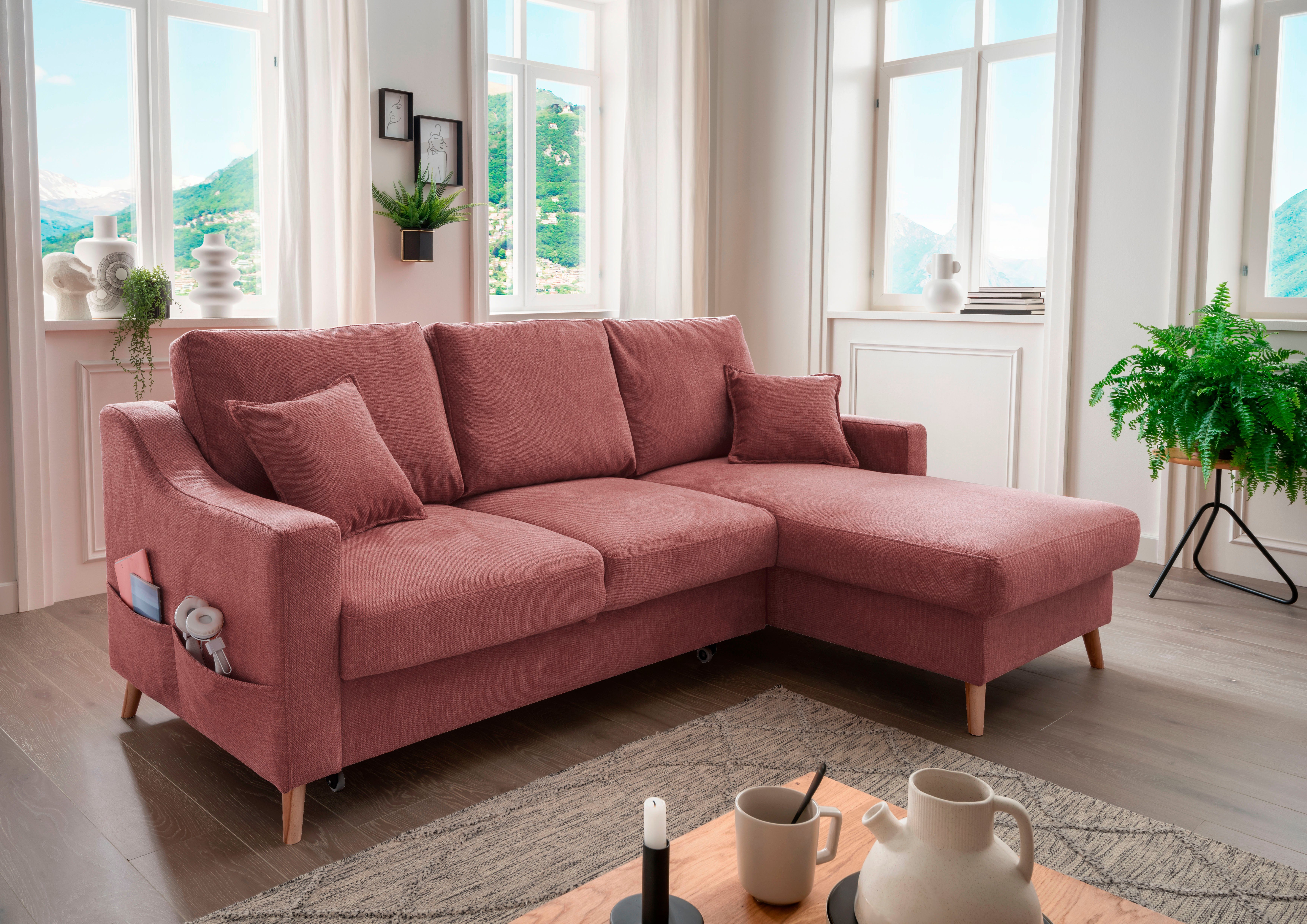INOSIGN Ecksofa Valentina L-Form, 2 Zierkissen, günstig online kaufen